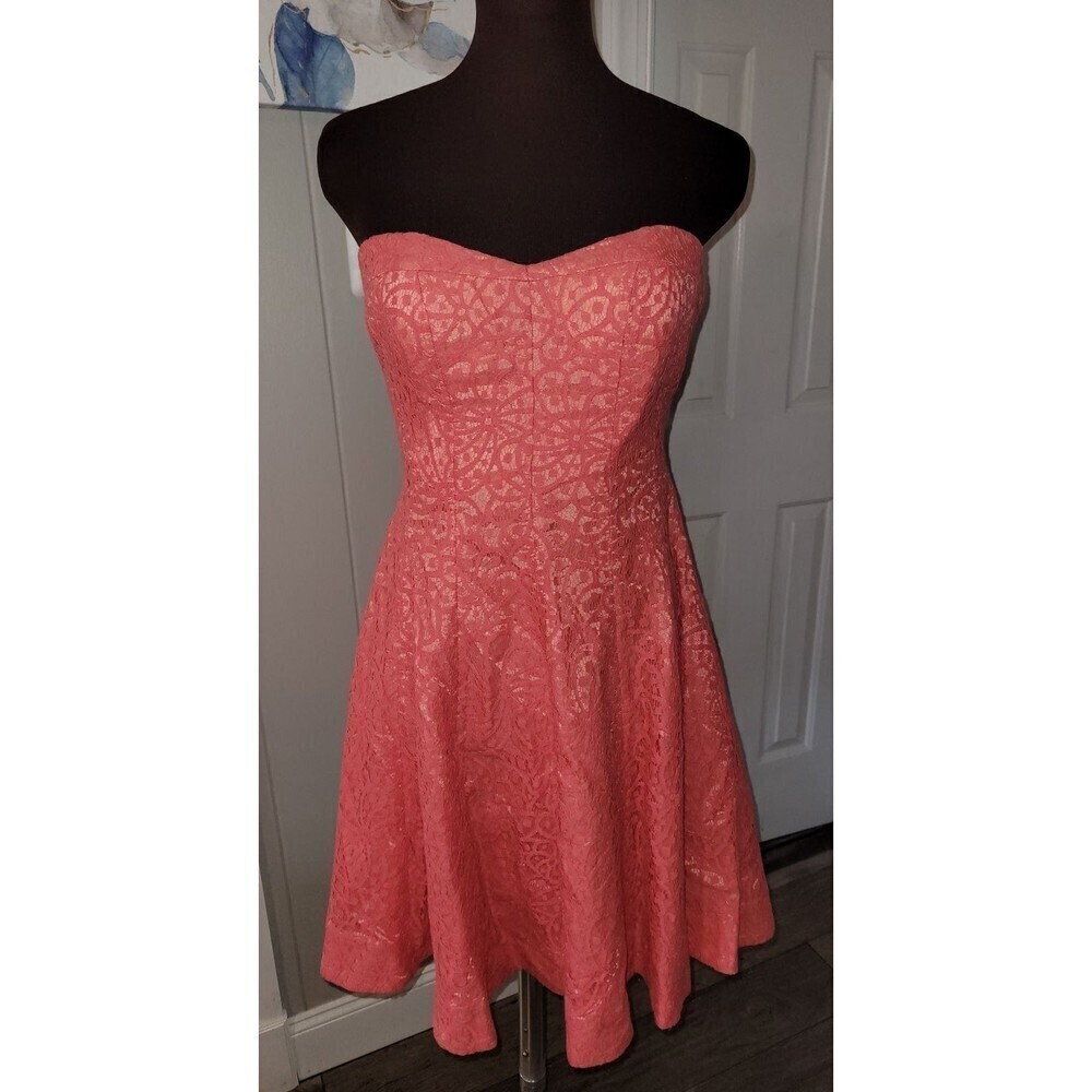 2 for $20  Donna Morgan Dress Pink Lace Strapless